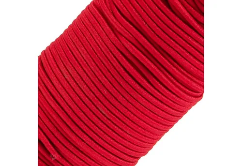 maDDma Gummiband 50m Gummikordel 3mm Hutgummi Nähzubehör 27 Farben elastisches Band, rot