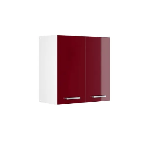 Vicco Hängeschrank R-Line, Bordeaux Hochglanz/Weiß, 60 cm in rot von Vicco