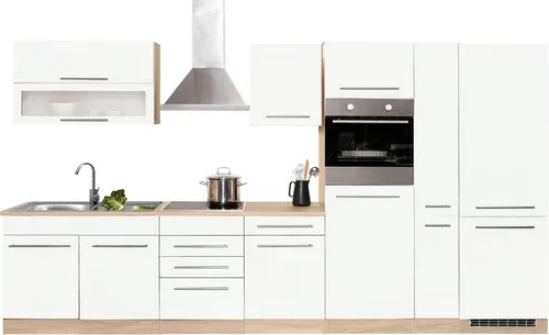 KOCHSTATION Küchenzeile KS-Eton, mit E-Geräten, Breite 360 cm