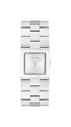 Calvin Klein Quarzuhr CK MERIDIAN 25100088 - Damenuhr mit elegantem Edelstahlarmband, spritzwassergeschützt und perfekt für jeden Anlass. Klassisches Design in Silber für stilbewusste Frauen.