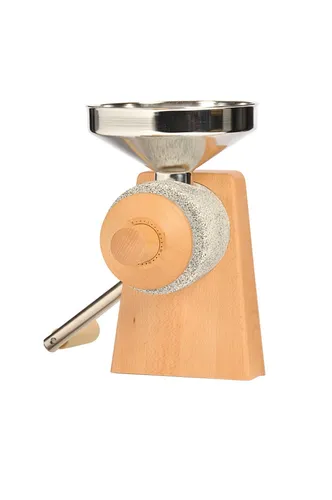 Schnitzer Country Getreidemühle - Manuelle Buche - Getreidemühle aus massivem Buchenholz mit Kurbelantrieb, 50 Drehungen/Min für frisches Mehl und natürliche Zutaten.