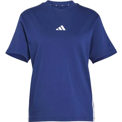 ADIDAS Damen Shirt Essentials 3-Streifen Cotton - T-Shirts für Damen, lässiger Style und hoher Tragekomfort dank weichem Material. Die klassischen 3-Streifen sorgen für einen sportlichen Look, perfekt für Freizeit und Entspannung.