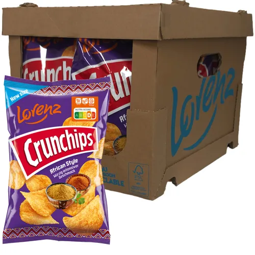 Lorenz Chips Crunchips African Style Kartoffelchips 10x150g Tüten