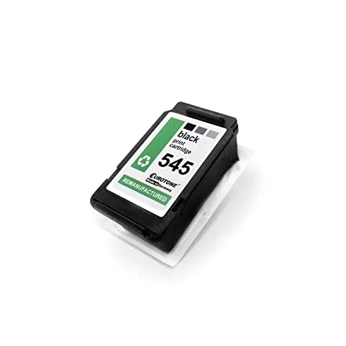 1x Eurotone Patrone kompatibel für Canon MG 2440 2450 2455 2540 2550 2555 2940 2950 3050 3051 3052 3053 ersetzt PG545XL BK