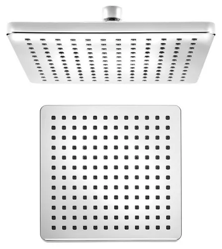 Quadratische Kopfbrause 216x216mm in Chrom - Moderne, quadratische Kopfbrause aus robustem Kunststoff. Ideal für eine stilvolle Dusche, mit einem Durchfluss von 17.48 l/min für ein angenehmes Duscherlebnis.