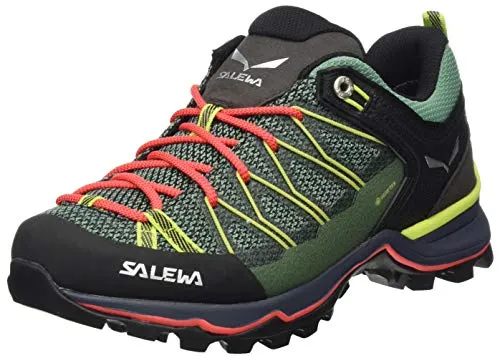 Salewa Mountain Trainer Lite Gore-Tex Damenwanderschuhe - Grün, Größe 6.5 - Wanderschuhe für Damen mit GORE-TEX Membran für optimalen Wetterschutz. Ideal für alpine Zustiege und Trekkingtouren, leicht und trittsicher mit innovativem 3F System für perfekte Passform und Flexibilität.
