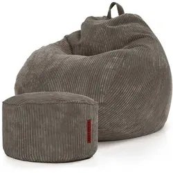 Green Bean® XXL Sitzsack Set mit Pouf in grün von Green Bean