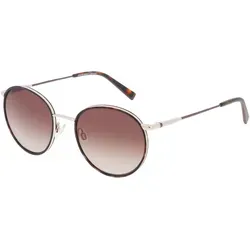 HUMPHREY’S eyewear 585342 Damen-Sonnenbrille - Sonnenbrillen mit goldfarbenem Acetat-Gestell und braunen Gläsern, ideal für stilbewusste Frauen, die einen eleganten Look suchen.