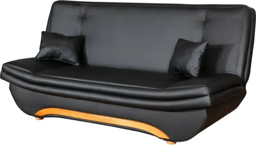 Klick-klack-Sofa Schlafsofa GIANA in Kunstleder Schwarz von Fun Möbel