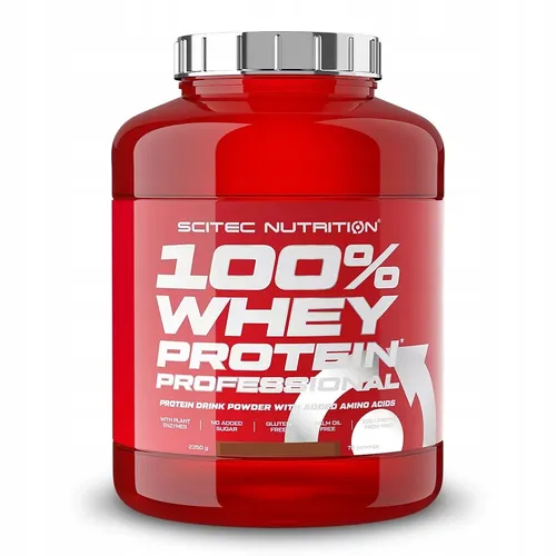 Scitec 100% Whey Protein Professional 2350g Peanut Butter - Protein Shakes & Muskelaufbau, hochwertiges Whey-Protein für optimale Muskelregeneration und leckerer Erdnussbuttergeschmack.