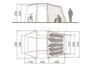 VAUDE Drive Van XT 5P - Autovorzelt - Zelt für Vans und Transporter, bietet Mobilität und Komfort für die ganze Familie. Einfach aufzubauen, windstabil und mit optimaler Belüftung für ein angenehmes Raumklima.