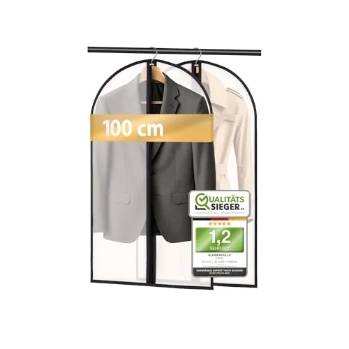 FiRiO® 2 x Premium Kleidersäcke mit Reißverschluss in weiß von FR FiRiO