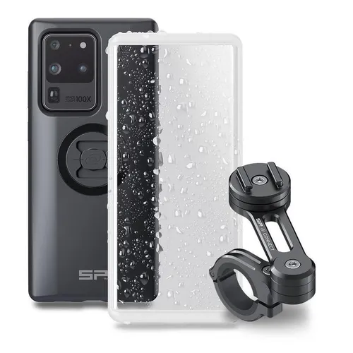 SP Connect Handyhalterung Set für Samsung Moto Bundle - Smartphonehalterung & Zubehör - Sicheres und komfortables Fixieren des Handys am Motorrad mit 360° Verstellmöglichkeit und Wetterschutz für optimale Nutzung während der Fahrt.
