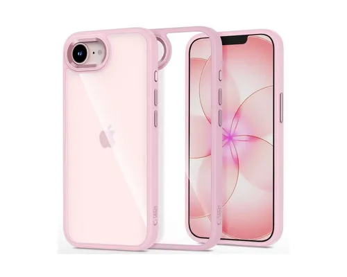 Hurtel Handyhülle MagMat kompatibel mit Apple iPhone 17e Zartrosa-Klar mit Hybridstruktu, Transparente Hybrid Hülle mit erhöhten Rändern