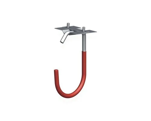 Alfer Fahrradhaken gummiert T 90 x H 125 mm, verzinkt-rot in rot von alfer