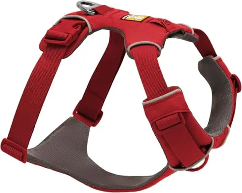RUFFWEAR® Hundegeschirr Front Range®, Rot – Premium Komfort für Hunde - Weiteres Autozubehör: Das gepolsterte RUFFWEAR® Hundegeschirr Front Range® bietet optimale Passform, Sicherheit und Sichtbarkeit, ideal für aktive Vierbeiner bei jedem Wetter.
