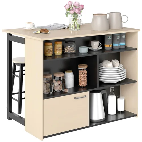 3-teiliges Barset mit klappbarem Tisch und Barhockern
