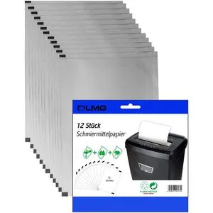 Premium Ölpapier für Aktenvernichter - 12 Stück - Aktenvernichter Zubehör: Schärft und schmiert die Klingen für eine längere Lebensdauer und weniger Papierstaus. Perfekt für alle gängigen Modelle!