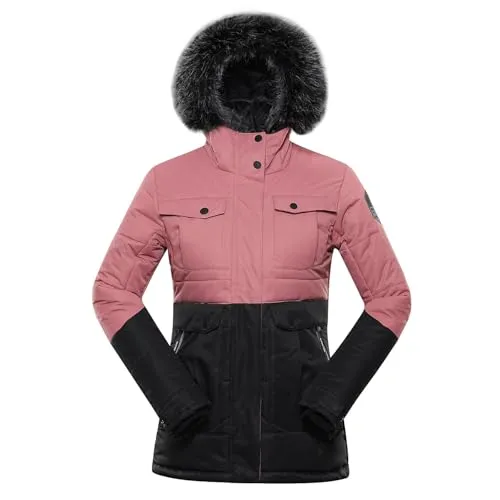 ALPINE PRO EGYPA Damen Winterjacke, Outdoor Jacke, Leicht Wanderjacke, Skijacke, Sportjacke, Funktionsjacke, PUFFY Stil, Bergjacke, Winddichte, Wasserdichte und Atmungsaktive Jacke mit Warmfutter