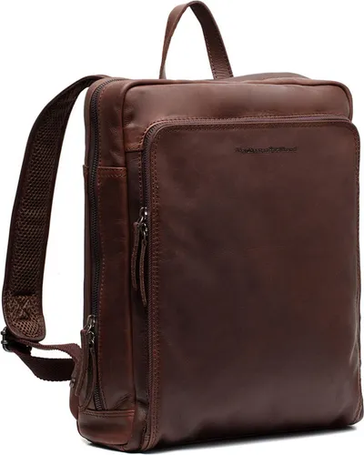 The Chesterfield Brand Jasper Backpack Brown - Tagesrucksäcke aus hochwertigem Leder mit praktischen Fächern und breiter Öffnung, ideal für stilvolle Aufbewahrung Ihrer Wertsachen.