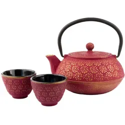 Bredemeijer Teekannen Geschenk-Set pinkgold inkl. Filter G015PG - stilvolles Dobin-Teekannen Set, perfektes Geschenk für Teeliebhaber
