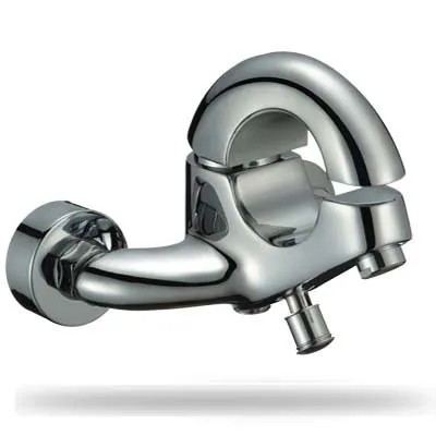 Aufputz Wannenarmatur Chrom – Einhebelmischer für Badewanne - Hochwertige Armatur aus Chrom & Messing mit elegantem Design, ideal für modernes Badezimmer. Inklusive Befestigungsmaterial für einfache Montage.