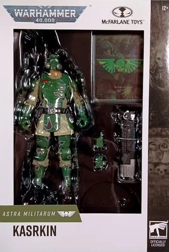 Warhammer 40,000 Action Figure Kasrkin (Astra Militarum) 18 cm - Actionfigur für Warhammer 40,000, 18 cm groß, mit 22 beweglichen Teilen, Plasmagewehr und Sammelkunstkarte. Perfekt für Fans und Sammler!