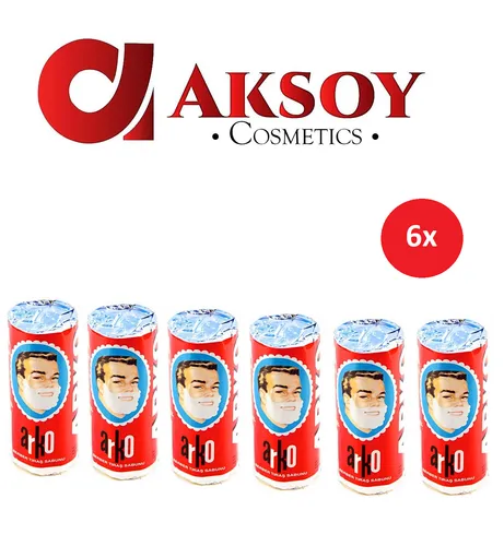 ARKO Rasierseife 6 x 75g - Premium Rasiererlebnis - Hochwertige Rasierseife für ein sanftes und gründliches Rasieren, ideal für Gesicht und Körper. Perfekt für die Herrenpflege.