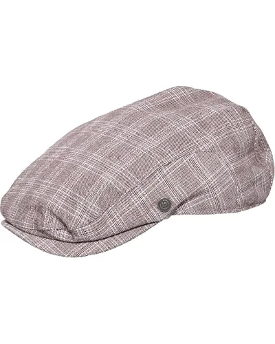 bugatti Herren Flatcap Karo | Leinen Baumwolle Sommer Cap - Stilvolle bugatti Flatcap mit feinem Karomuster und perfektem Sitz. Ideal für warme Tage, leicht und angenehm dank hochwertigem Materialmix. Zeitloses Accessoire für modebewusste Herren.