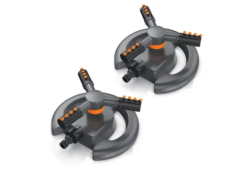 Brandson Kreisregner Garten Sprinkler 360° - Gartenbrausen mit 3 rotierenden Armen für gleichmäßige Bewässerung von Flächen bis 314 m², ideal für einen gepflegten Rasen.