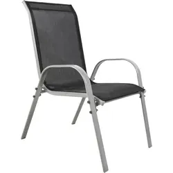 Eleganter Outdoorstuhl aus pulverbeschichtetem Stahl