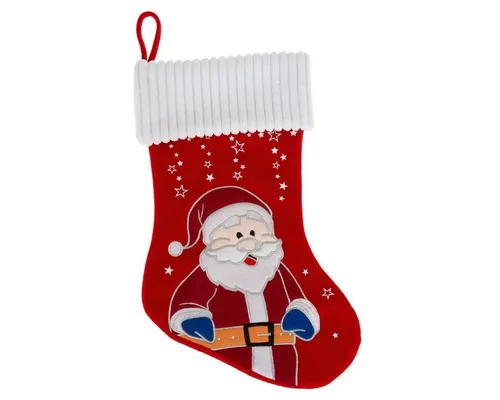 Atmosphera Créateur d'intérieur Nikolausstiefel Weihnachtsstrumpf für Geschenke, Weihnachtsmann, Weihnachtssocke