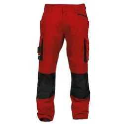 DASSY Nova Bundhose Kniepolstert. 200846 6674 ROT/SCHWARZ Gr. 56 - Robuste Bundhose mit praktischen Kniepolstertaschen und verstärktem Nylon Cordura® für optimalen Komfort bei der Arbeit.