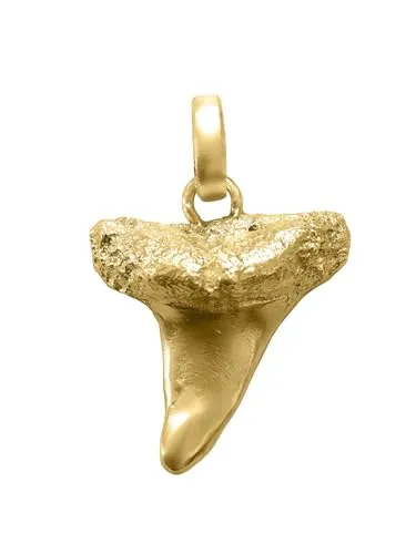 My Gold Hai Zahn Anhänger aus 925 Sterlingsilber - Vergoldet 22mm x 17mm - Schutzanhänger aus der ALINA x MyGold Kollektion, inspiriert von der Natur. Eleganter, wasserfester Schmuck für Damen und Herren, perfekt für individuelle Ketten. Kommt mit Echtheitsstempel und Zertifikat.