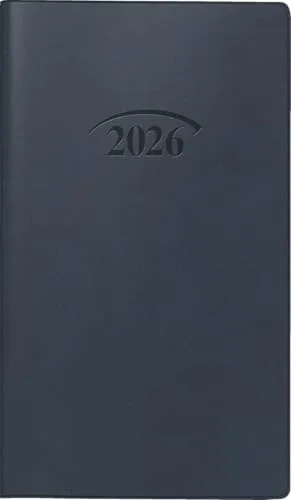 BRUNNEN Taschenkalender Taschenkalender 751 8,7x15,3cm 1 Monat/2 Seiten Kunststoffeinband schw