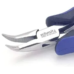 Spitzzange 130mm gebogen mit Verzahnung