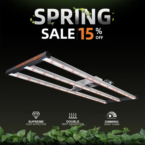 Spider Farmer G4500 LED Grow Light – Vollspektrum Pflanzenbeleuchtung - Energieeffizientes LED-Wachstumslicht für Innenanbau. Ideal für Blüte, Pflege von Pflanzen und Anzucht. Mit 5 Jahren Garantie und Notfall-Abschaltung für sicheren Betrieb.