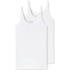 Schiesser 2P 95-5 Organic Tank Top Weiß von Schiesser