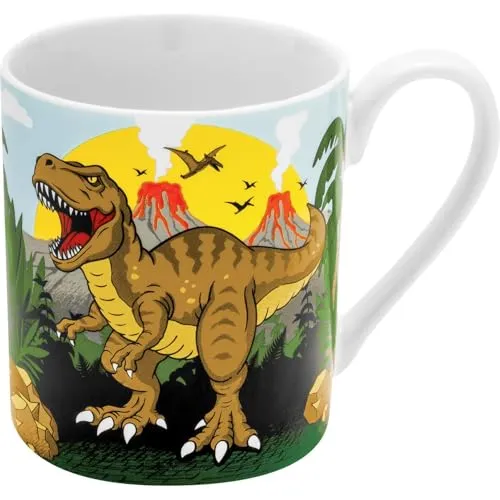 Sheepworld Tasse Dino | Kindertasse, Porzellan, 20 cl, in Geschenkbox | Geschenk für Kinder, Kindergeburtstag, Geschenk Jungs, Schulanfang, Schultüte | 74304