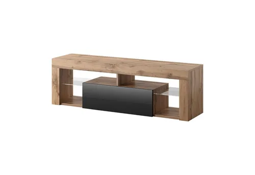 Selsey TV-Hängeboard Eiche 140x50.5x35 cm - TV-Halterungen für ein modernes Wohnzimmer, elegante TV-Bank mit praktischem Stauraum und einfachem Kabelmanagement für Ordnung und Stil.