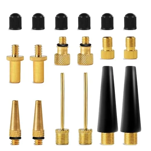 Stück Luftpumpenzubehör Ventiladapter Kit - Für Fahrrad Presta, Dunlop, Schrader/Auto Ventil - Ballaufpumpnadeln - Ballon Aufsätze - Aufblasbare Spielzeuge - von Mobi Lock 18