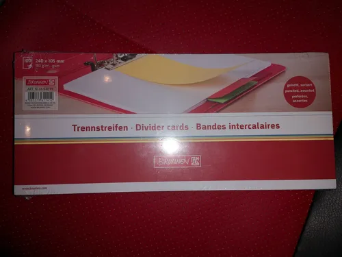 Brunnen Trennstreifen 100er farbig sortiert 180g 105x240mm gelocht