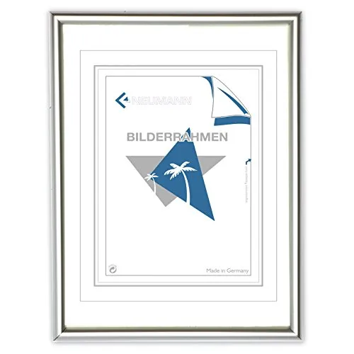 Neumann Bilderrahmen Kunststoffrahmen CLASSIC, 28x35 cm, silber matt