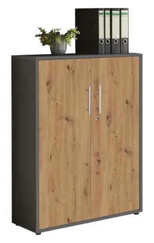 Aktenschrank TABOR abschließbar in anthrazit/Artisan Eiche