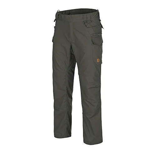 Helikon-Tex Bushcraft Line Pilgrim Outdoor Hose -DuraCanvas- Taiga Green - Robuste Outdoor-Hose mit verstellbarer Taille und verstärkten Knien. Ideal für Bushcraft-Aktivitäten, ausgestattet mit praktischen Cargotaschen und einem Schrittzwickel für optimale Bewegungsfreiheit.