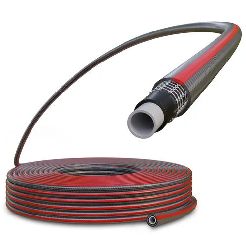 Poppstar PVC Gartenschlauch 25m, 19mm ID 24mm AD (3/4 Zoll), 4-lagig, max. 7 bar