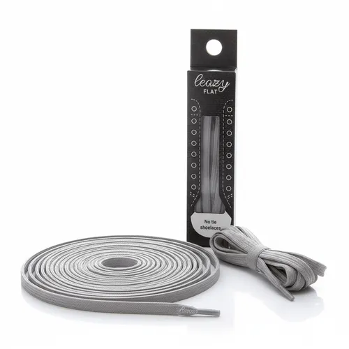 leazy flat Schnürsenkel, Hellgrau, L: Bis 6 Ösen pro Seite, 1 Paar