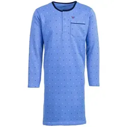 Henry Terre Nachthemd Thermo Nachthemd - Wave blau L
