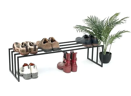 DanDiBo Schuhregal Metall Schwarz in schwarz von DanDiBo