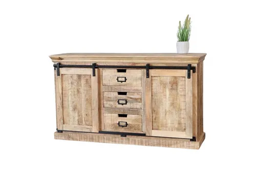 Produktbild baario Sideboard XXL VODICE – Rustikale Kommode aus massivem Mangoholz